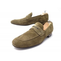 CHAUSSURES LOUIS VUITTON MOCASSINS 9.5 43.5 DAIM MARRON SUEDE LOAFERS SHOES 560€