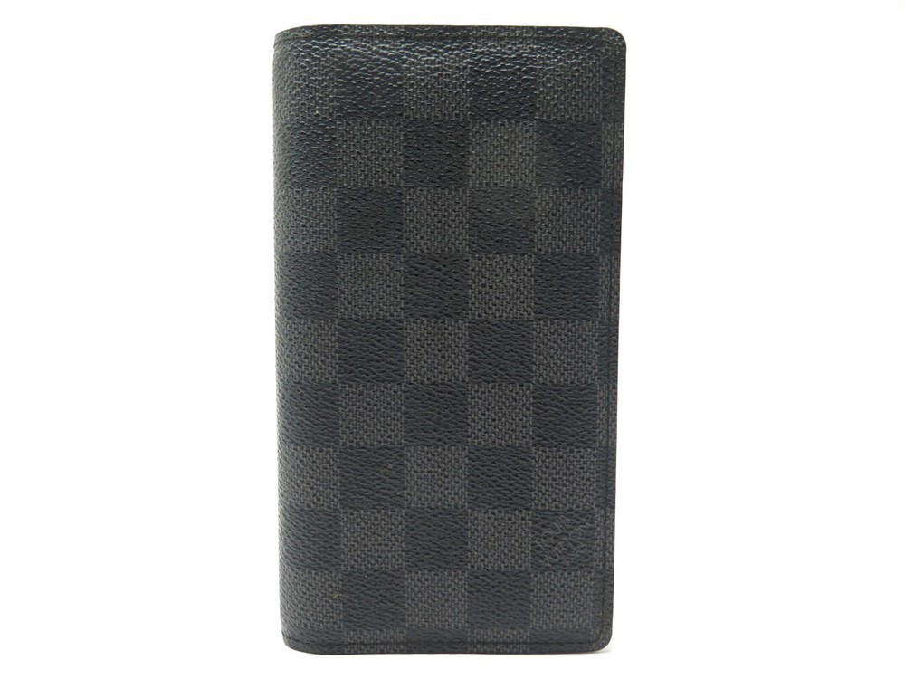 Portefeuille fin pour homme en toile Damier graphite de …