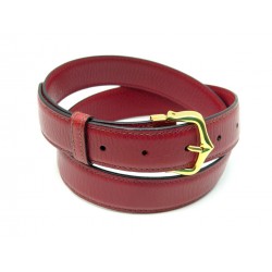 CEINTURE MUST DE CARTIER TAILLE 80 L EN CUIR ROUGE RED LEATHER BELT 420€