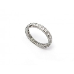 NEUF BAGUE T56 EN OR BLANC ET DIAMANTS 1.62 CT 4.3GR + ECRIN GOLD DIAMONDS RING