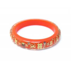 NEUF BRACELET LOUIS VUITTON INCLUSION PM MONOGRAM T18 RESINE ORANGE JEWEL 390€