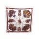 FOULARD HERMES CUIRS DU DESERT LA PERRIERE CARRE EN SOIE BLANC SILK SCARF 350€