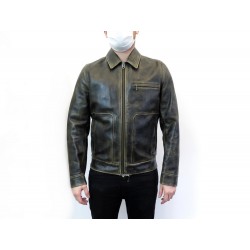 MANTEAU CHEVIGNON UNLIMITED BLOUSON 52 L EN CUIR EFFET VIEILLI USED LEATHER 490€