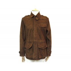 VESTE HACKETT LONDON NUBUCK LADBROKE HM402110 T52 L DAIM MARRON MANTEAU JACKET