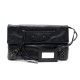 NEUF SAC POCHETTE A MAIN BALENCIAGA ENVELOPPE 224915 EN CUIR NOIR CLUTCH 1170€