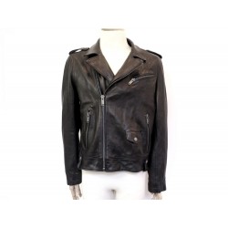 BLOUSON CHEVIGNON IRVING DCLC007 T52 L VESTE PERFECTO CUIR LEATHER JACKET 400€