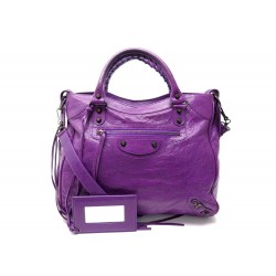 SAC A MAIN BALENCIAGA CLASSIC VELO 235216 BANDOULIERE CUIR FUSHIA HANDBAG 1500€