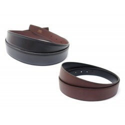 CEINTURE HERMES LIEN REVERSIBLE 32 MM 100 CUIR BOX NOIR EPSOM MARRON BELT 365€