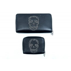 NEUF PORTEFEUILLE ZADIG & VOLTAIRE SKULL + PORTE MONNAIE 