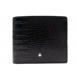 NEUF PORTEFEUILLE MONTBLANC MESTERSTUCK SELECTION 114448 CUIR CROCO WALLET 355€