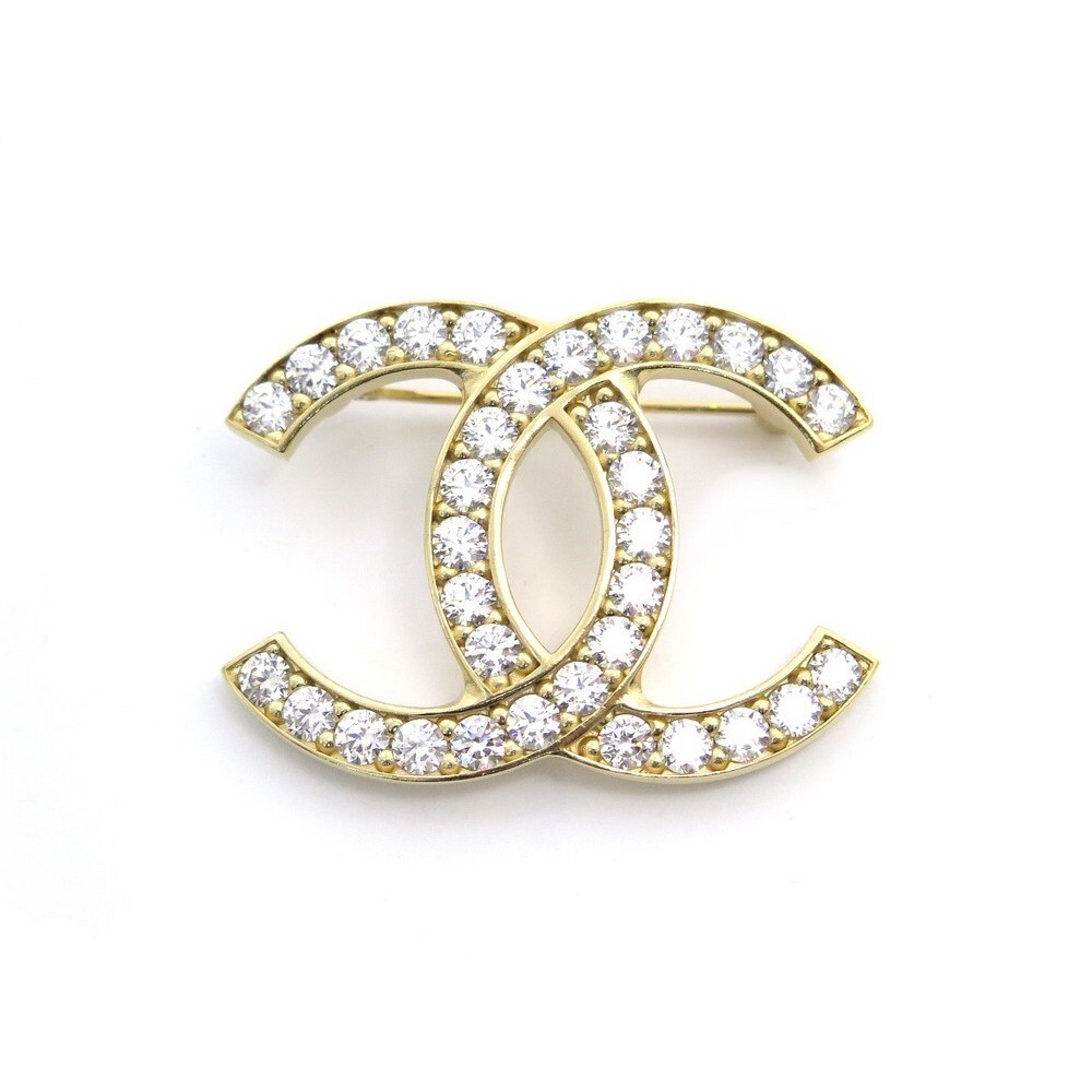 Chanel Gold Brooch Logo Pin chanel material metal png  PNGEgg