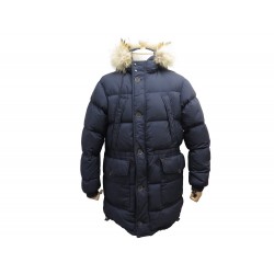 MANTEAU BURBERRY DOUDOUNE A CAPUCHE L 52 BLEU BLOUSON + HOUSSE JACKET COAT 1150€