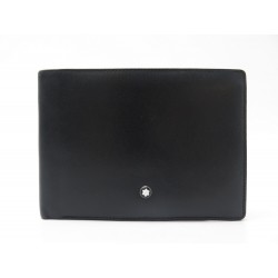 PORTEFEUILLE MONTBLANC MEISTERSTUCK CUIR NOIR PORTE MONNAIE LEATHER WALLET 315€