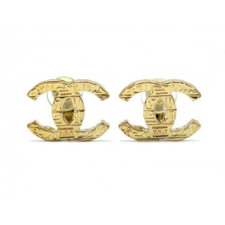 BOUCLES D'OREILLES CHANEL LOGO CC HIEROGLYPHE EGYPTIEN + BOITE EARRINGS 390€