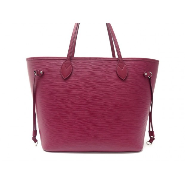 SAC A MAIN LOUIS VUITTON NEVERFULL MM EN CUIR EPI FUSHIA LEATHER HANDBAG 1650€