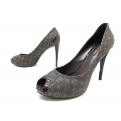  CHAUSSURES ESCARPINS LOUIS VUITTON TOILE MONOGRAMME 38.5 