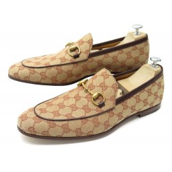 NEUF CHAUSSURES GUCCI JORDAAN TOILE GG JACQUARD 430088 10 IT 45 FR MOCASSIN 590€