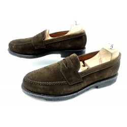 NEUF CHAUSSURES ALDEN MOCASSINS 11C 44.5 EN DAIM MARRON DEER LOAFER SHOES