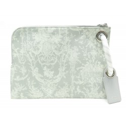 NEUF SAC POCHETTE CHRISTIAN DIOR EN TOILE DE JOUY GRIS TROUSSE POUCH BAG 590€