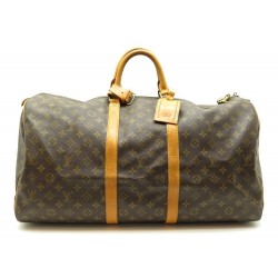 VINTAGE SAC VOYAGE A MAIN LOUIS VUITTON KEEPALL 55 TOILE MONOGRAM M41424 1240€