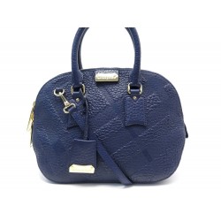 NEUF SAC A MAIN BURBERRY ORCHARD PM BANDOULIERE EN CUIR BLEU NEW HAND BAG 1235€