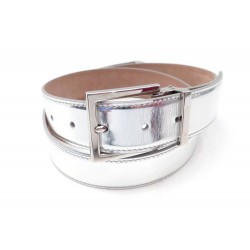 NEUF CEINTURE DOLCE & GABBANA T 90 EN CUIR ARGENTE CADENAS ARGENT BELT 325€