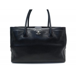 SAC A MAIN CHANEL EXECUTIVE MM CABAS EN CUIR GRAINE NOIR LEATHER HAND BAG 3500€