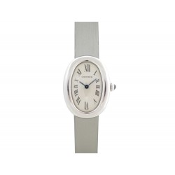 MONTRE CARTIER BAIGNOIRE PM 31 MM EN OR BLANC QUARTZ WHITE GOLD WATCH 11000€