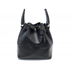 VINTAGE SAC A MAIN LOUIS VUITTON NOE PM CUIR EPI NOIR SEAU LEATHER HANDBAG 1410€