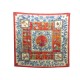 RARE FOULARD HERMES MUSIQUE DES DIEUX 100% SOIE ROUGE 