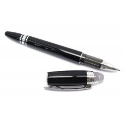 NEUF STYLO MONTBLANC STARWALKER PLATINIUM FEUTRE FIN 8485 NOIR ROLLERBALL 420€