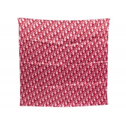 NEUF FOULARD DIOR BANDANA OBLIQUE MONOGRAM EN SOIE ROUGE + BOITE SILK SCARF 250€