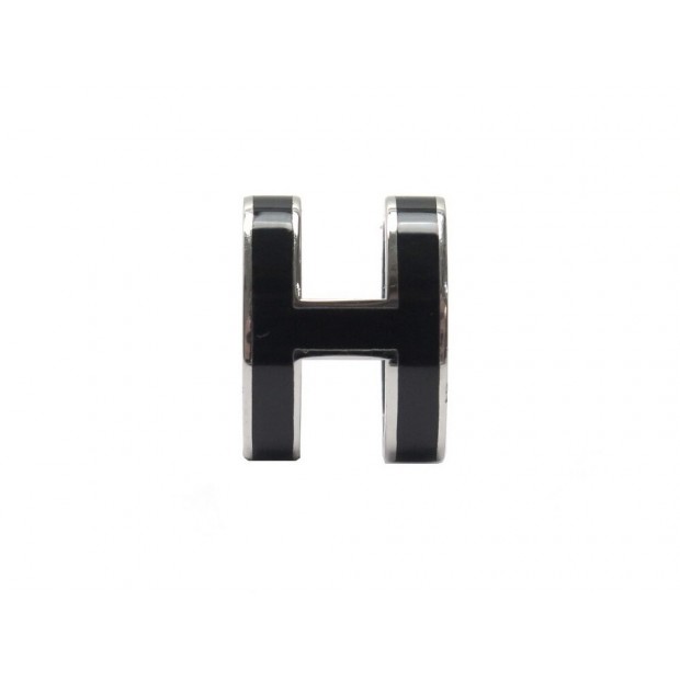 PENDENTIF HERMES POP H H147991FP03 METAL ARGENTE LAQUE NOIR POCHON PENDANT 345€