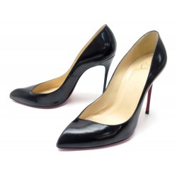 CHAUSSURES CHRISTIAN LOUBOUTIN CORNEILLE 100 38 ESCARPINS EN CUIR NOIR PUMP 575€