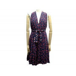 NEUF ROBE GUCCI COEURS ET BALLONS 339293 44 IT 40 FR M SOIE BLEU NEW DRESS 2050€