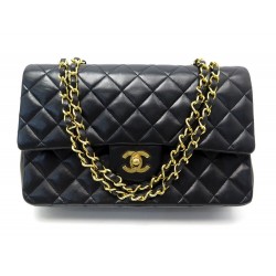 SAC A MAIN CHANEL TIMELESS A01112 BANDOULIERE EN CUIR NOIR + BOITE HANDBAG 6050€