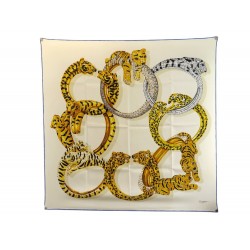 FOULARD CARTIER BIJOUX PANTHERE BRACELET CARRE 90 EN SOIE + JEWEL SCARF 355€