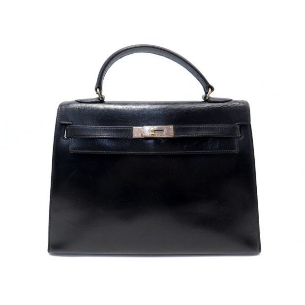 VINTAGE SAC A MAIN KELLY SELLIER 33 EN CUIR NOIR 1964 LEATHER HAND BAG 7700€