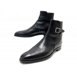 CHAUSSURES CROCKETT & JONES BOTTINES JODHPUR 6.5E 40.5 EN CUIR NOIR BOOTS 585€