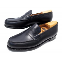 NEUF CHAUSSURES JM WESTON 180 10C 44 MOCASSINS EN CUIR NOIR + EMBAUCHOIRS 715€