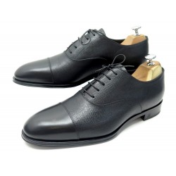 NEUF CHAUSSURES LOUIS VUITTON WAGRAM 8.5 42.5 RICHELIEU CUIR NOIR + BOITE 730€