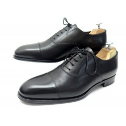 NEUF CHAUSSURES LOUIS VUITTON WAGRAM 1A2AVO 8.5 42.5 RICHELIEU EN CUIR NOIR 730€