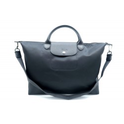 NEUF SAC A MAIN LONGCHAMP PLIAGE NEO L 1630578 BANDOULIERE EN TOILE NOIR 150€