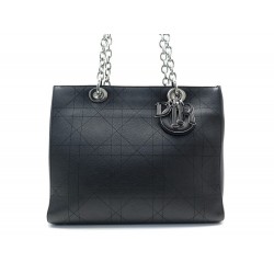 NEUF SAC A MAIN CHRISTIAN DIOR ULTRADIOR CABAS CUIR NOIR LEATHER HANDBAG 3350€