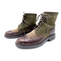 CHAUSSURES HESCHUNG BOTTINES MALKO 6 40.5 41 CUIR DAIM HOMME BOOTS SHOES 550€