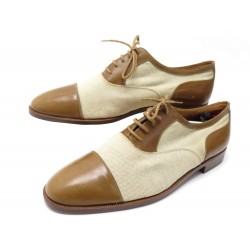 CHAUSSURES JOHN LOBB OXFORD 8.5 42.5 RICHELIEU EN LIN & CUIR + EMBAUCHOIRS 1300€