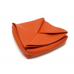 NEUF VIDE POCHE HERMES POUR BOITE ZOULOU EN CUIR CHEVRE MYSORE ORANGE BOX