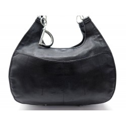 SAC A MAIN DIOR 61 EN CUIR GRAINE NOIR PORTE EPAULE BLACK LEATHER HANDBAG 1250€