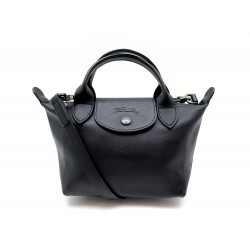 NEUF SAC A MAIN LONGCHAMP LE PLIAGE XS L1500757001 BANDOULIERE EN CUIR NOIR 290€