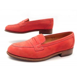 CHAUSSURES JM WESTON MOC 116 3E 36 LARGE MOCASSINS CUIR VELOURS PECHE SHOES 475€